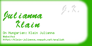 julianna klain business card